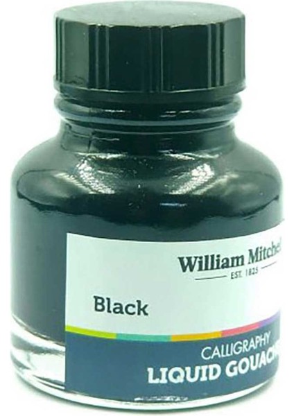 : Sıvı Guaj Boya : Black 016 : 30 ml