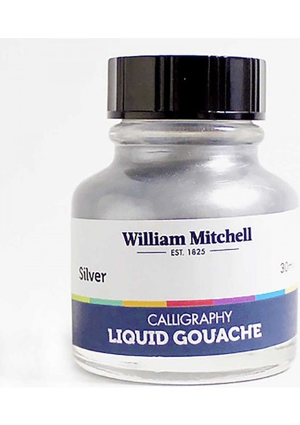 : Sıvı Guaj Boya : Silver 018 : 30 ml