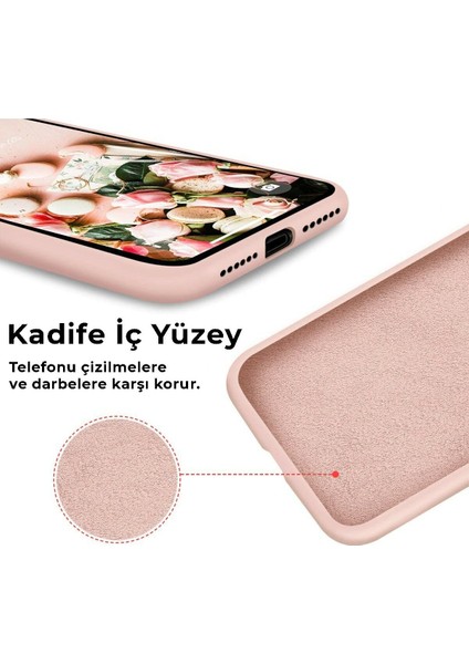 Samsung Galaxy A22 Kapak Içi Kadife Lansman Lux Silikon Kılıf - Yeşil