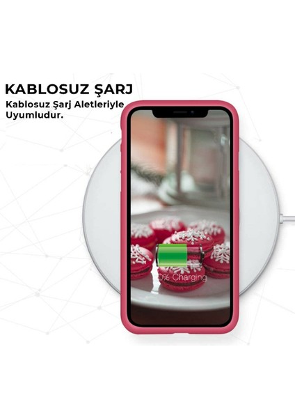 Samsung Galaxy A22 Kapak Içi Kadife Lansman Lux Silikon Kılıf - Yeşil