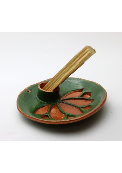 Vivusin Palo Santo Tütsülük El Yapımı Seramik Yeşil bakır