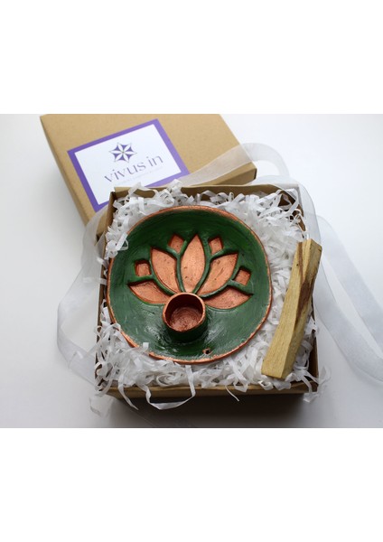 Vivusin Palo Santo Tütsülük El Yapımı Seramik Yeşil bakır modelleri