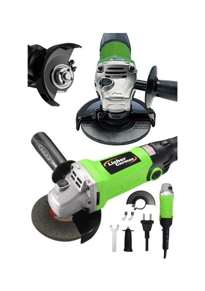 Bakır Sargı Devir Ayarlı 1200 W 115-125 mm Spiral Avuç Içi Taşlama ve Kesme Makinası 20 Taş Hediyeli