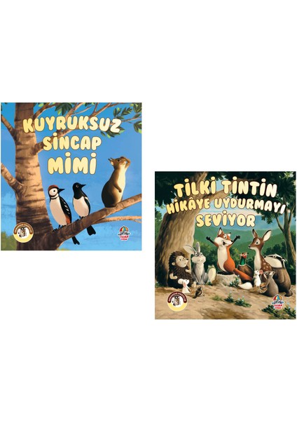 Kuyruksuz Sincap Mimi + Tilki Tintin Hikaye Uydurmayı Seviyor   Ormandan Hikayeler  Hikaye Kitabı – Öykü  6 + Yaş  Set 2 Kitap