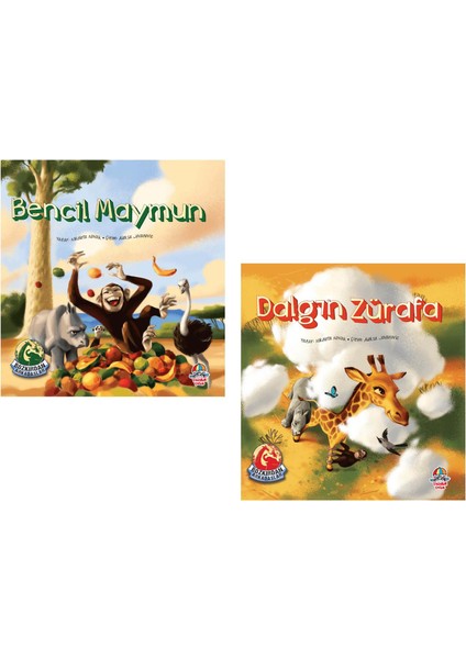 Bencil Maymun + Dalgın Zürafa Bozkırdan Arkadaşlar Hikaye Kitabı – Öykü 6 + Yaş Set 2 Kitap