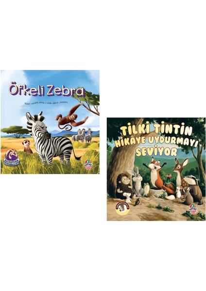 Öfkeli Zebra + Tilki Tintin Hikaye Uydurmayı Seviyor Bozkırdan Arkadaşlar + Ormandan Hikayeler Hikaye Kitabı – Öykü 6 + Yaş Set 2 Kitap
