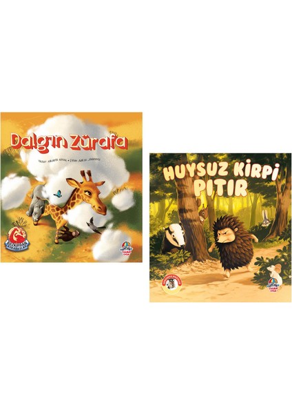 Dalgın Zürafa + Huysuz Kirpi Pıtır Bozkırdan Arkadaşlar + Ormandan Hikayeler Hikaye Kitabı – Öykü 6 + Yaş Set 2 Kitap