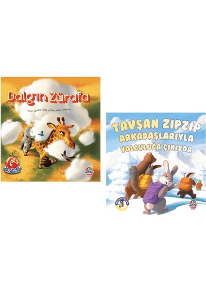 Bozkırdan ve Ormandan Serilerinden Korkmuş Fil + Tavşan Zıpzıp Set 6+ Yaş Hikaye Kitabı – Öykü 2 Kitap