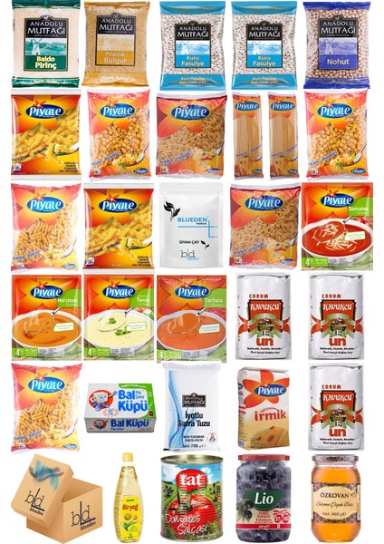 Ramazan Paketi Kumanya Ezrak Gıda Yardım Kolisi 30 Parça 70 nolu Paket