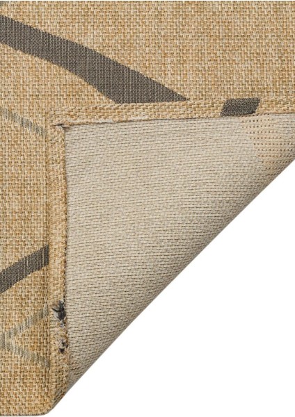 Brooklyn BRK 05 Beige Bej Gri Kaymaz İnce Hasır Dokuma Kilim