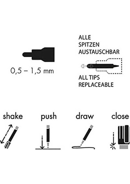 Yono Marker Set Metal 4x1.5-3mm modelleri