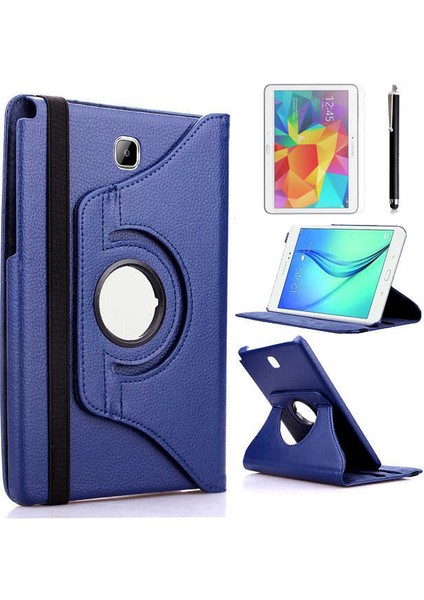 Samsung Galaxy Tab A 10.1 2016 P580 Kılıf 360 Derece Dönen Standlı Pu-Deri New Case+Kalem+Ekran