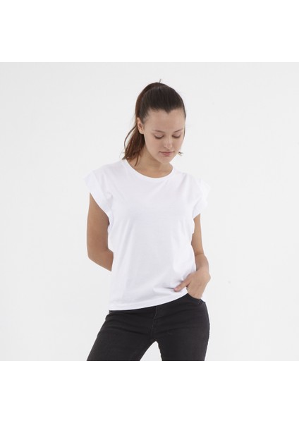Kolsuz Basic T-Shirt Beyaz fiyatları