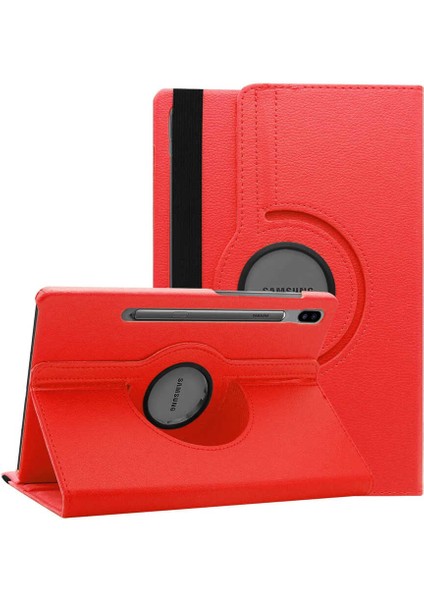 Samsung Galaxy Tab S7 Fe Lte T737 Kılıf 360 Derece Dönen Standlı Pu-Deri New Case