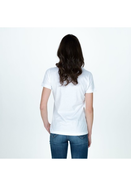 Kadın V Yaka T-Shirt - Beyaz fırsatları