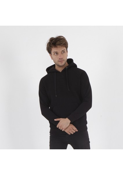 Erkek Kapişonlu S-Shırt - Siyah fiyatları