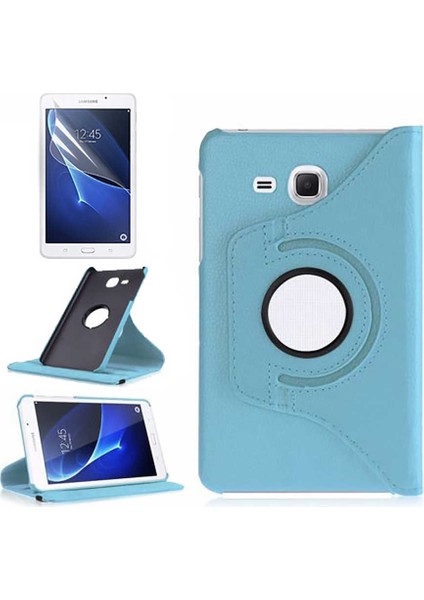 Samsung Galaxy Tab 4 T280 Kılıf 360 Derece Dönen Standlı Pu-Deri New Case