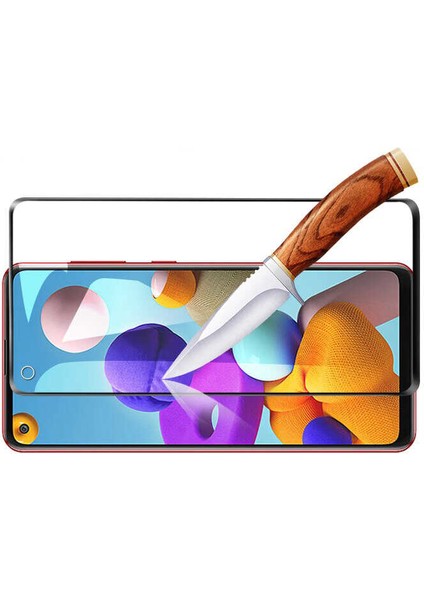 Samsung Galaxy A21 Ekran Koruyucu Full Tam Kaplayan Kavisli Tempered Cam fiyatları