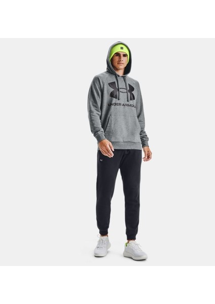 Erkek UA Rival Fleece Big Logo Kapüşonlu Üst 1357093-012