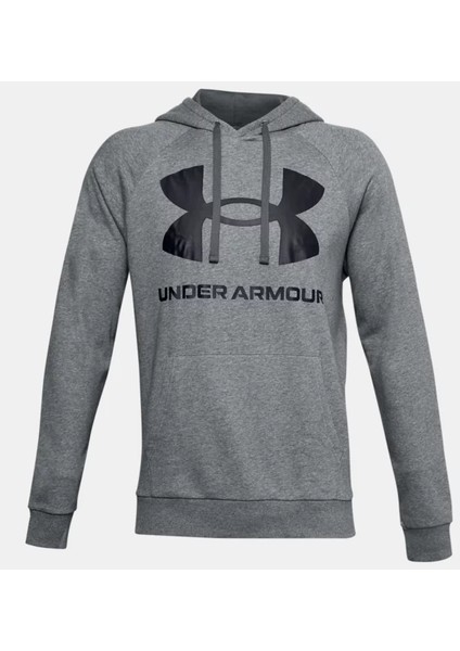 Erkek UA Rival Fleece Big Logo Kapüşonlu Üst 1357093-012