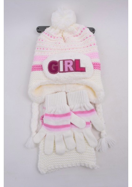 3-7 Yaş 3'lu Cocuk Atkı Bere Eldiven Set