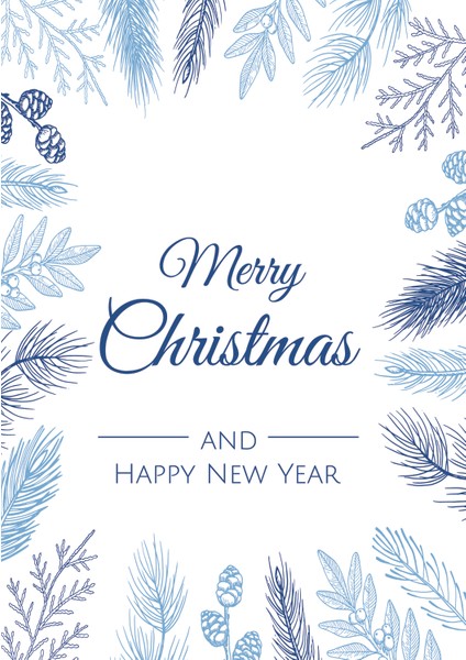 Yılbaşı Happy New Year Tebrik Kartı Kartpostalı