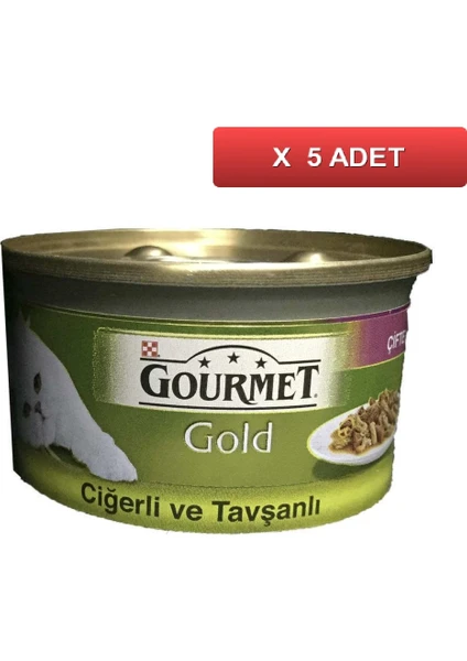 Gourmet Gold Ciğerli Tavşanlı Konserve 85 gr (5 Tane)