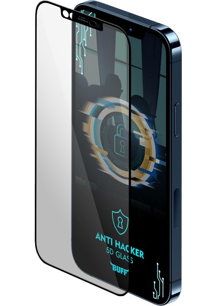 iPhone 12/12 Pro 5d Glass Anti Hacker Ekran Koruyucu