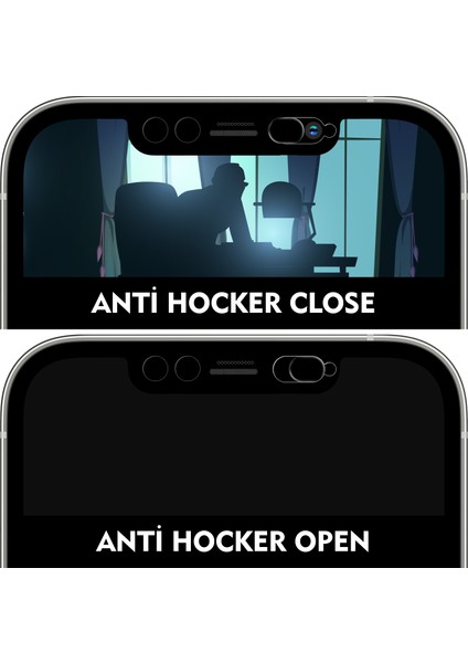 iPhone 12/12 Pro 5d Glass Anti Hacker Ekran Koruyucu