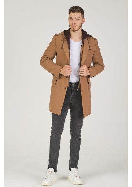 Kadın Midi Palto Yün Karışımlı Uzun Kol Camel Renk Şık Tasarım modelleri