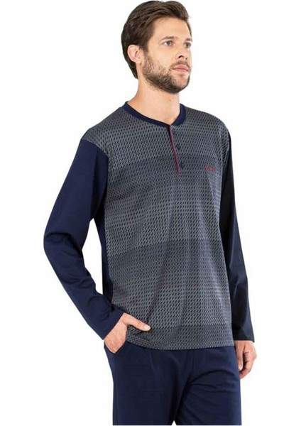 5464 Erkek Jakarlı Pijama 22K