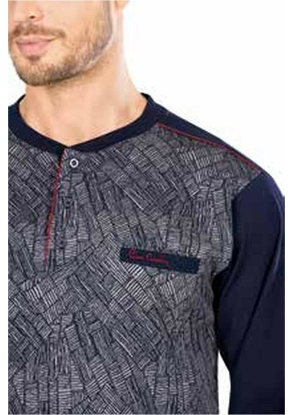 5466 Erkek Jakarlı Pijama 22K