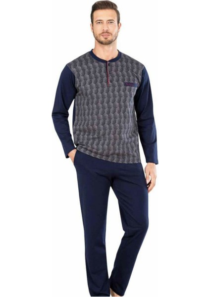 5465 Erkek Jakarlı Pijama 22K