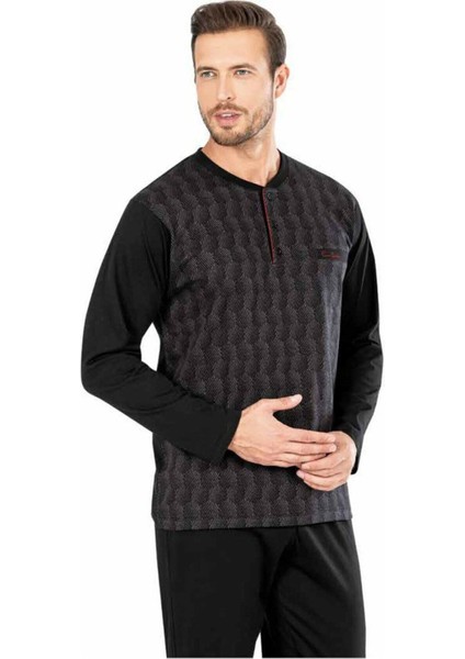 5465 Erkek Jakarlı Pijama 22K