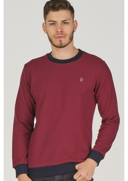 V4004 Erkek Sweatshirt-Bordo