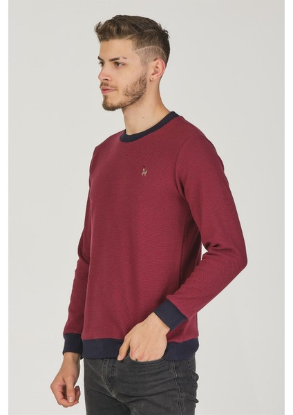 V4004 Erkek Sweatshirt-Bordo