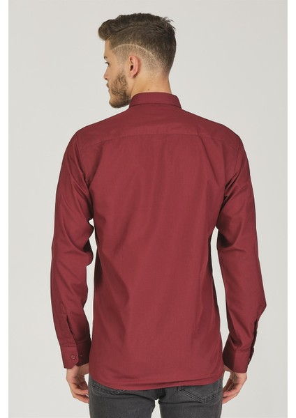 G725 Dewberry Erkek Gömlek-Bordo fiyatları