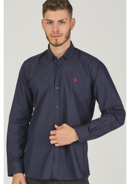 G725 Dewberry Erkek Gömlek-Lacivert