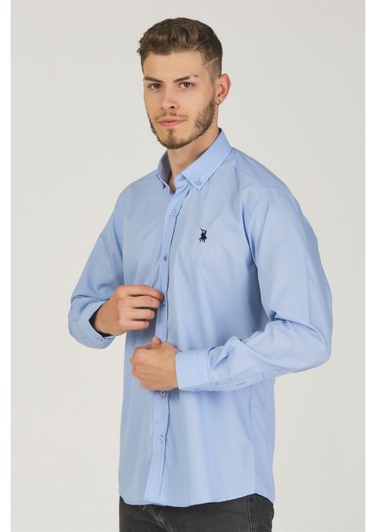 G725 Dewberry Erkek Gömlek-Mavi modelleri