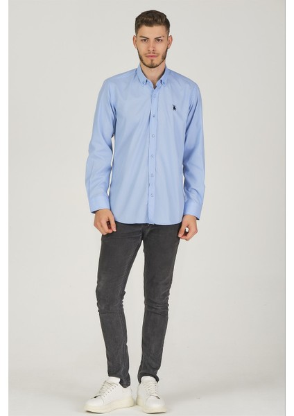 G725 Dewberry Erkek Gömlek-Mavi indirimleri