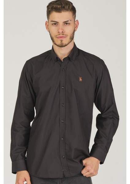 G725 Dewberry Erkek Gömlek-Siyah fırsatları