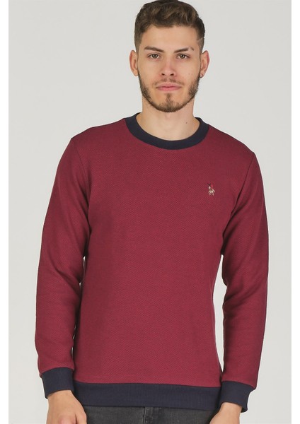 V4004 Erkek Sweatshirt-Bordo