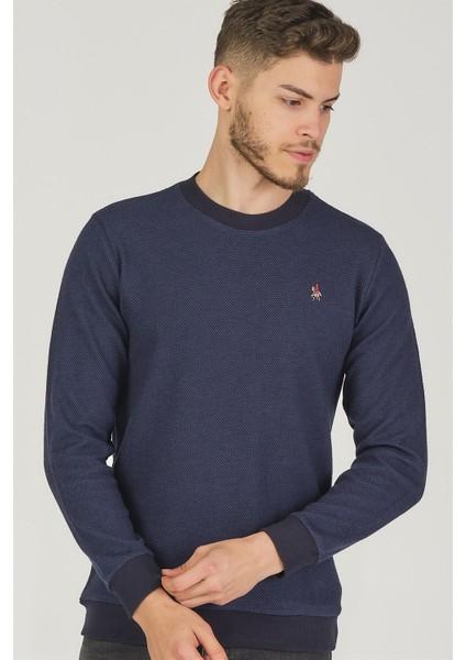 V4004 Erkek Sweatshirt-Lacivert