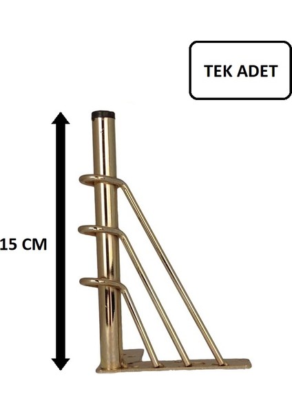 - Telli Koltuk Kanepe Çekyat Sehpa Ayağı - Gold Renk 1 Adet