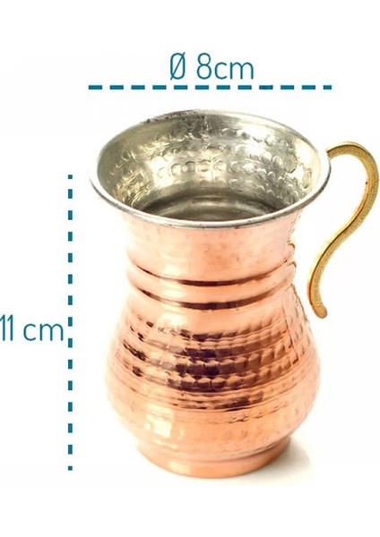 Bakır Ayran Bardağı 11 cm