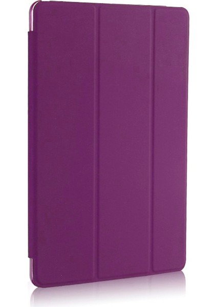 Apple iPad Pro 12.9'' 2021 5. Nesil Kılıf (A2378-A2461-A2379-A2462) Slim Translucent Back Smart Cover Mor