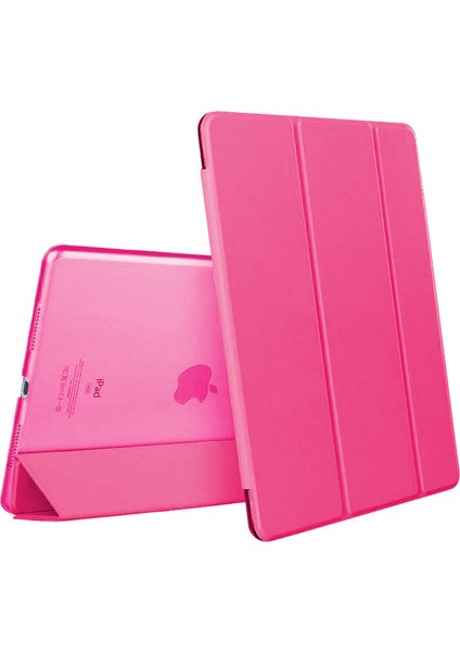 Apple iPad 10.2'' 9. Nesil (A2602-A2604-A2603-A2605) Smart Case ve Arka Kılıf Pembe