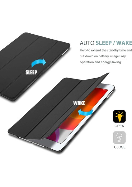 Apple iPad 10.2'' 9. Nesil (A2602-A2604-A2603-A2605) Smart Case ve Arka Kılıf Kırmızı