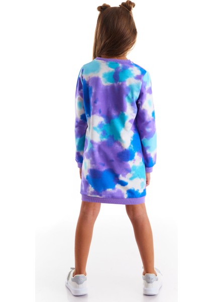 Kız Çocuk Elbisesi Bisiklet Yaka Batik Desenli Günlük Stil 2021 Sonbahar-Kış fiyatları