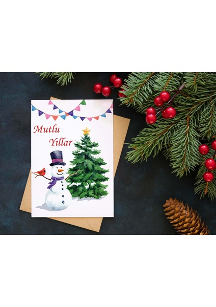 Yılbaşı Tebrik Kartı-Happy New Year Card-Yılbaşı Kartpostalı